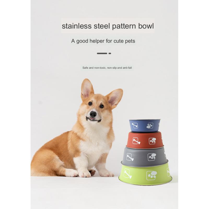 

Принадлежности для домашних животных миска для собак с принтом, миска для кошек, миска для кошачьей еды, миска для собачьей еды, миска для собак, миска для домашних животных из нержавеющей стали
