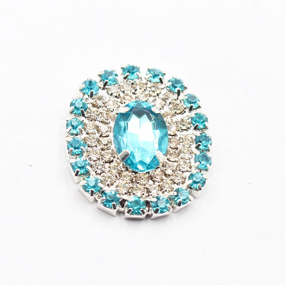 New 10 Pieces 26 * 30mm Oval Flat Bottomed Welded Crystal Color Seam Inlaid Diamond Buttons DIY Clothing Hair Accessories