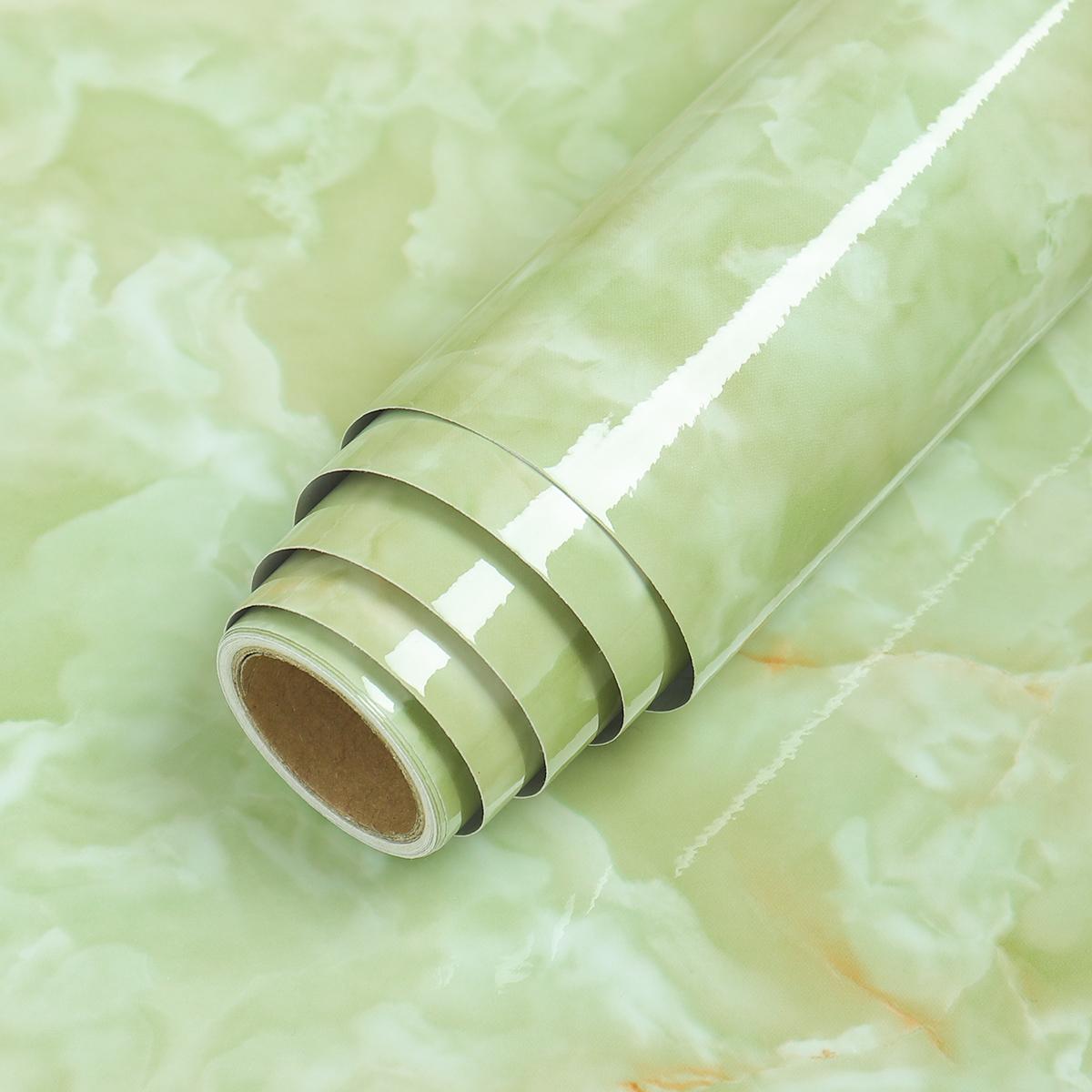 

80Cm Kitchen Oil Sticker Self-Adhesive Marble Pattern Waterproof Cabinet Stove Countertop Wallpaper Desktop Bathroom Renovation Quality 1mx40cm