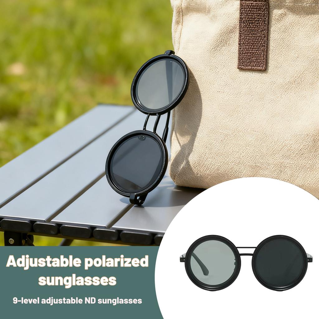 New, Handcrafted 2-400 9-stop Adjustable Neutral Density Filter Sunglasses, Adjustable Polarized Sunglasses, And Regular Sunglasses.