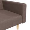 2 Seater Sofa Bed with 2 Cushions Taupe Fabric