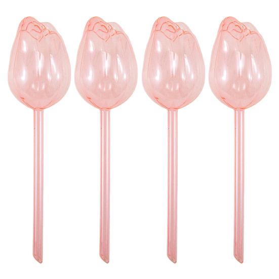 4 Pcs Tulip Self Watering Globes Planter Insert Automatic Watering Bulbs Reusable Plant Watering Spikes for Various Potted Plants