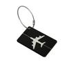 Aluminium Alloy Aircraft Luggage Tag with Name Travel Luggage Tag ID Card Anti-lost Solid Colour Travel Accessories