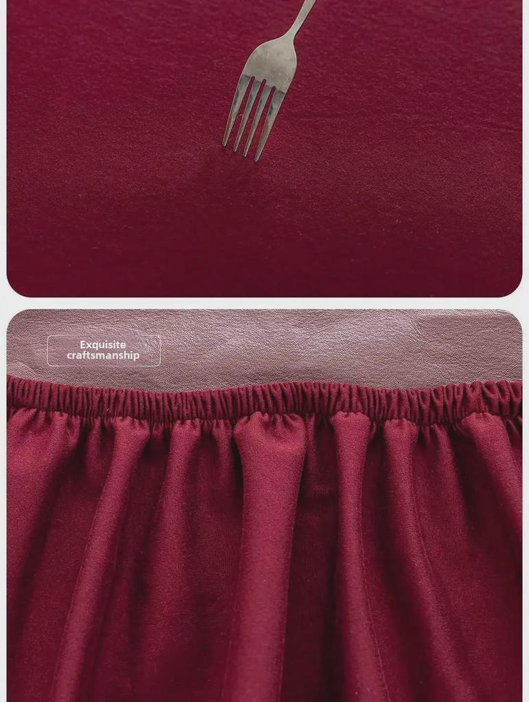 Waterproof Rectangular Elastic Film Tablecloth - Washable, Dustproof, Milk Silk Outdoor Cover