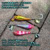 KOKO Lures TG Metal Jig for Bluefish and Spanish Blade Jig with and Set of 3 Sea Bass Flounder Spin Tail Magic Blade Mackerel, Tungsten, 30g, 40g,