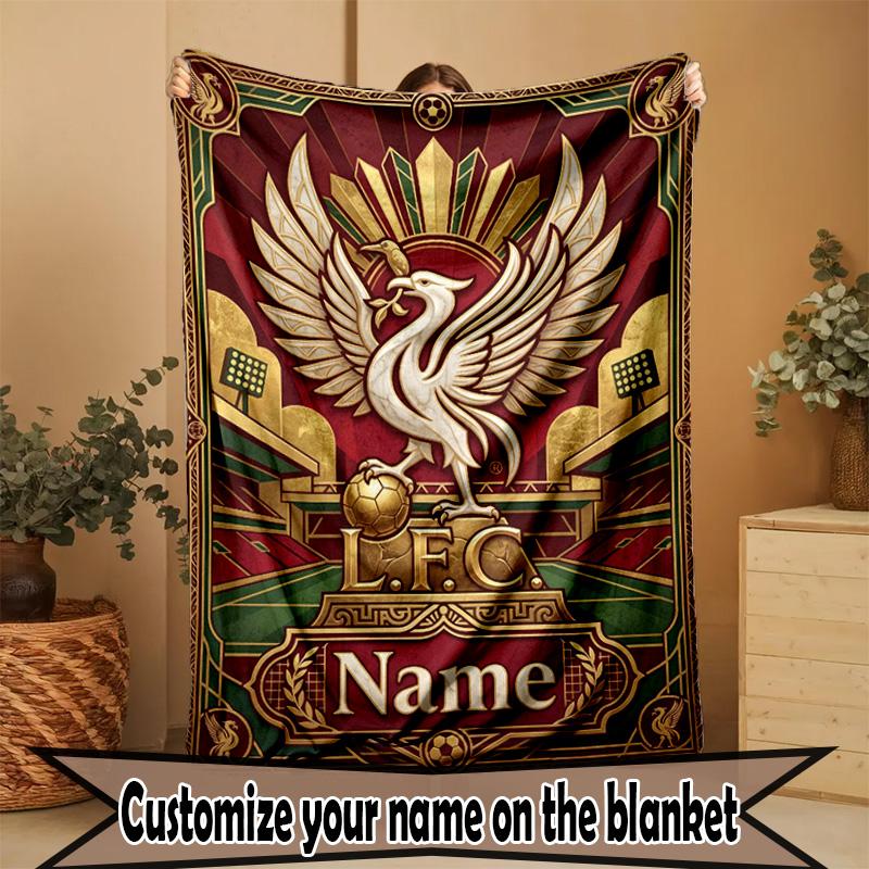 Custom Name Personalized LFC Print Blanket, Home Decor, Bedroom, Sofa, Camping, Couch, Gifts for Birthday Christmas