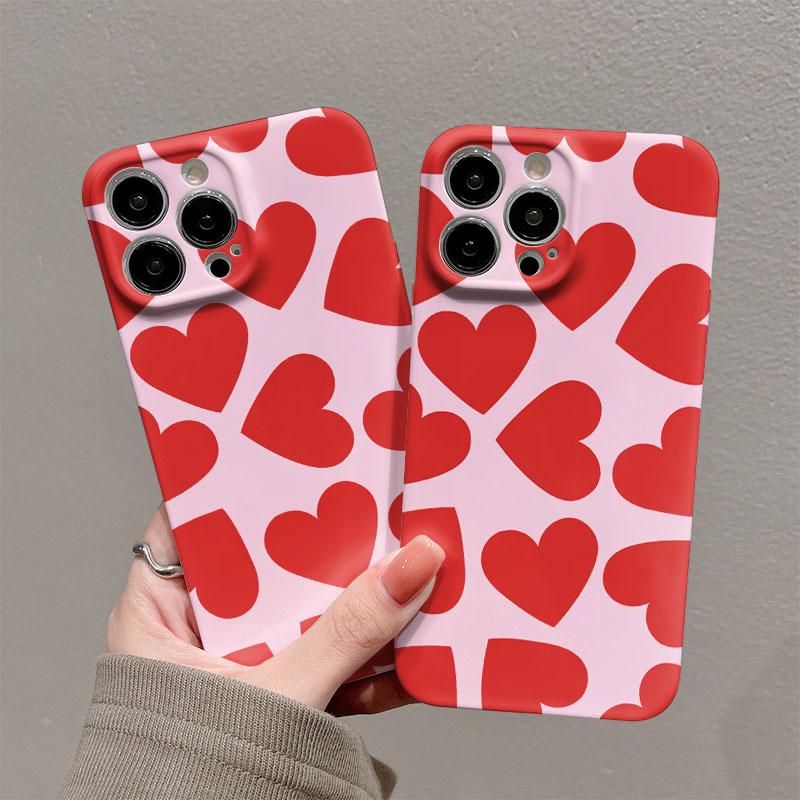 Luxury Clmj Swag Love Heart Glossy Film Hard PC Phone Case for Oppo A6 A5 A78 A3 A3X A60 A74 A38 A36 A17 A16e A55 Pro 4G 5G