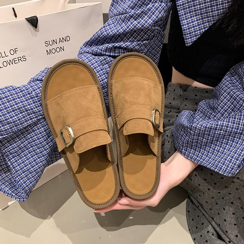Spring and Summer New Outer Wear Casual Thick-bottomed Cool Slippers Women's Foreign Trade Large Size Open-toed Beach Slippers Women