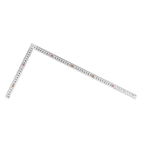 Shinwa Sokutei Curved Ruler 2x4, Silver, 19cm Wide, 50cm Long, 10055
