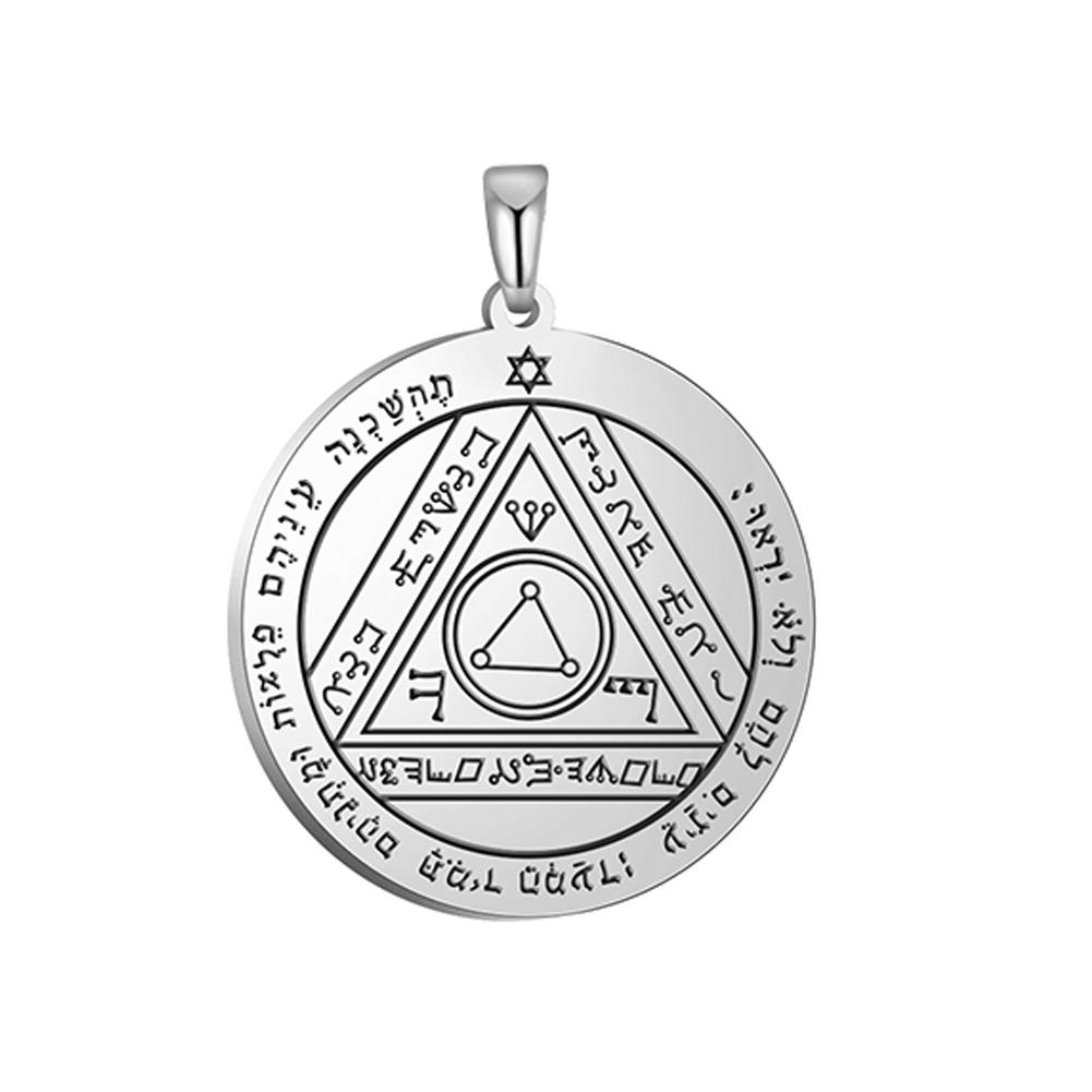 Dawapara Salomon Anhänger Pentagramm der Sonne Amulett Anhänger für Halsketten Edelstahl Schmuck Talisman Zubehör