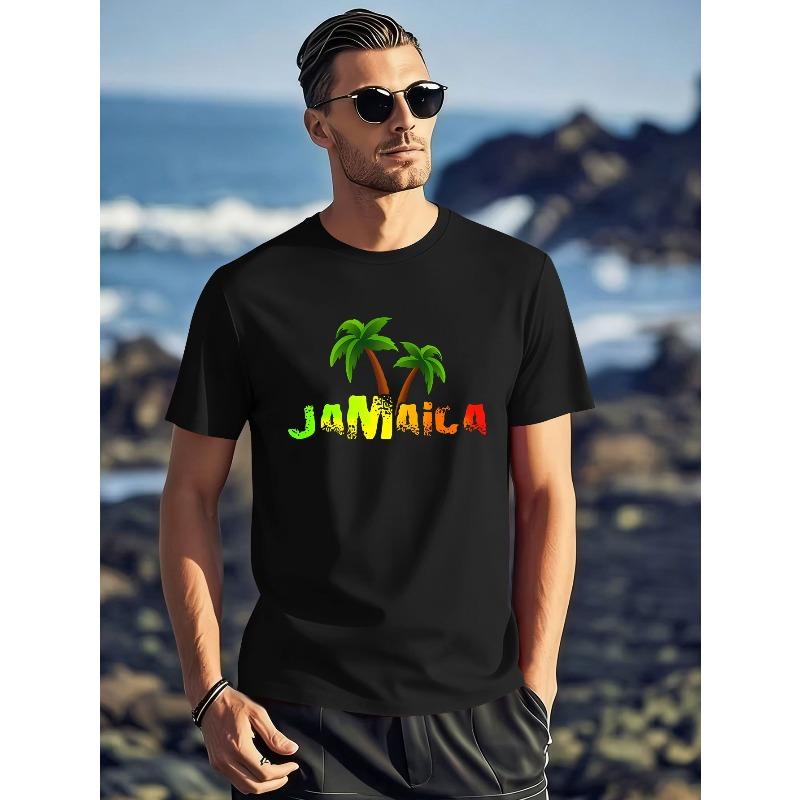 

European sizes Creative Print Mens T-shirt, Men s Short-sleeved Round-neck T-shirt Top, Soft and Comfortable Casual Summer T-shirt 4XL чорний