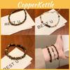 Sophisticated Design Geometric Tiger Eye Bracelet With Silver Beads For Summer Fashion 2024