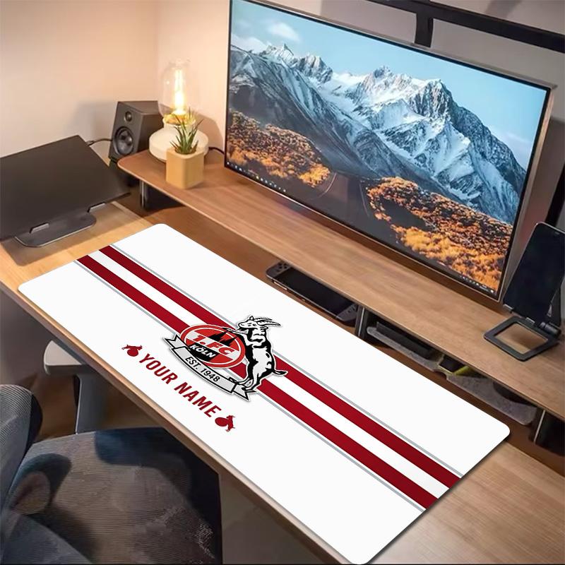 1. FC Köln Print Cushion Non-slip Laptop Tablet Big Mousepad XXL Mat Mini PC Playmat With Lock edge