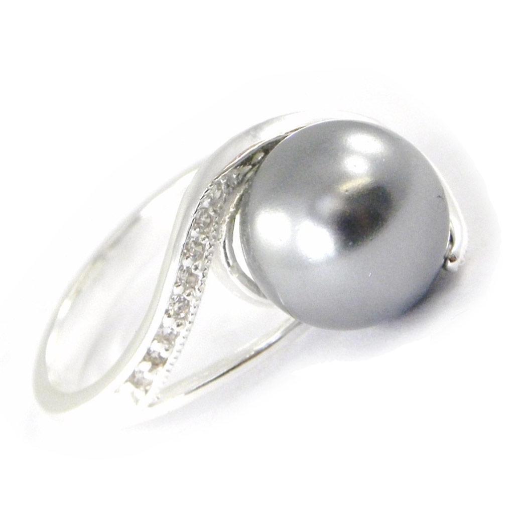 Silver Ring 'Pearl Beauty' Gray