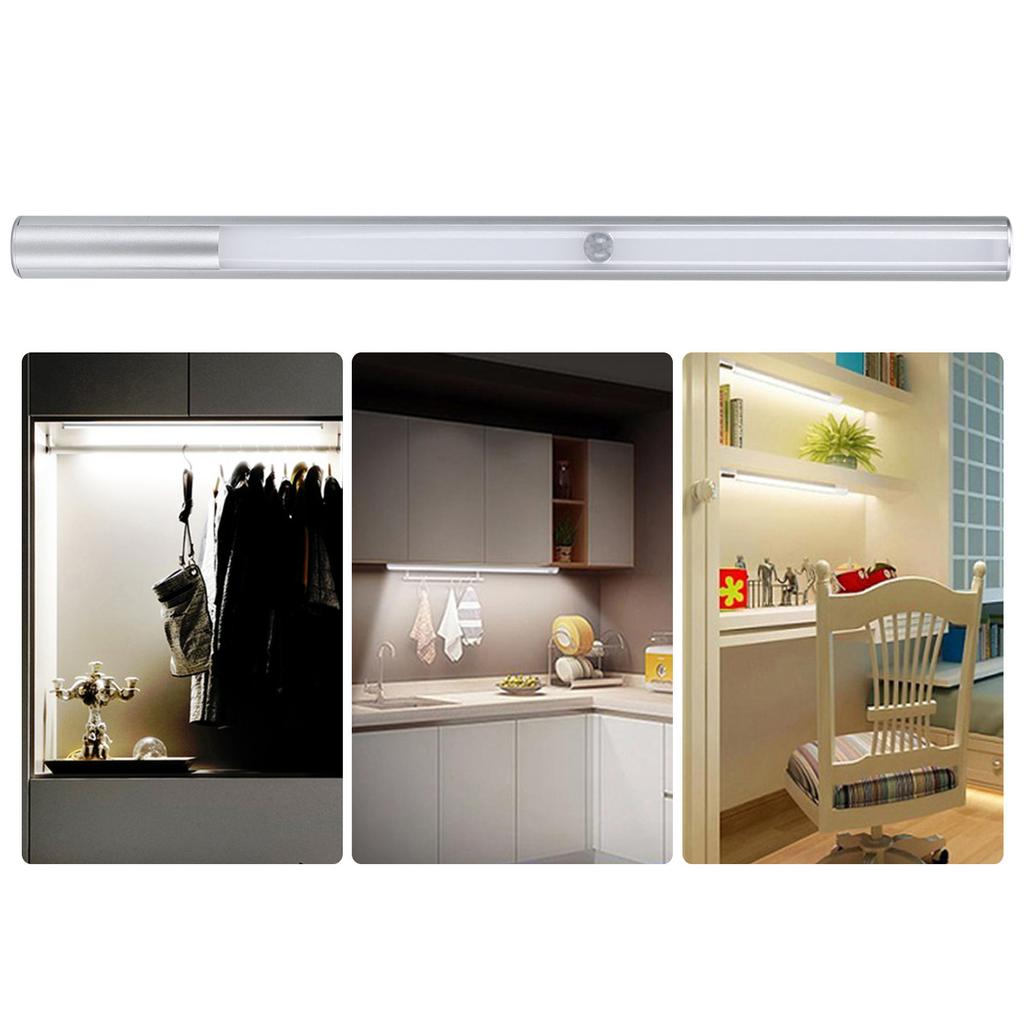 LED Schrankleuchte Tragbar USB-Aufladung Bewegungssensor Nachtlicht Winkeleinstellung Weiß