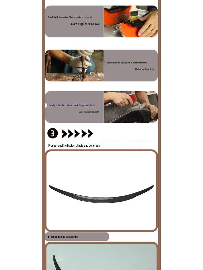 Brabus Style Carbon Fiber Rear Spoiler for Mercedes C217 (2014-2019)