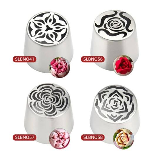 Oversized Russian Piping Tip Set Decorative Marshmallow Nozzle Stainless Steel Flower Nozzles for DIY Baking 3D Bouquets Roses And Patterns Decoration