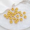 18k Matte Gold Frosted Pumpkin Spacer Beads for DIY Jewelry