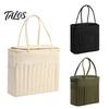 Crochet Supplies Bag with Pockets Canvas Knitting Bag, Multiple And Yarn Holes, Durable Organizer Large Capacity Organizer, for Needlework Accessories