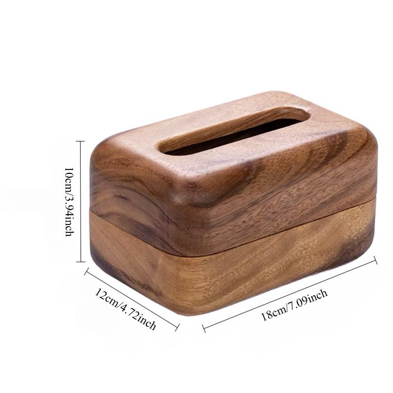 Black Walnut Tissue Dispenser Box Wooden Dining Table Paper Container Home Living Room Desktop Decoration Tissue Box