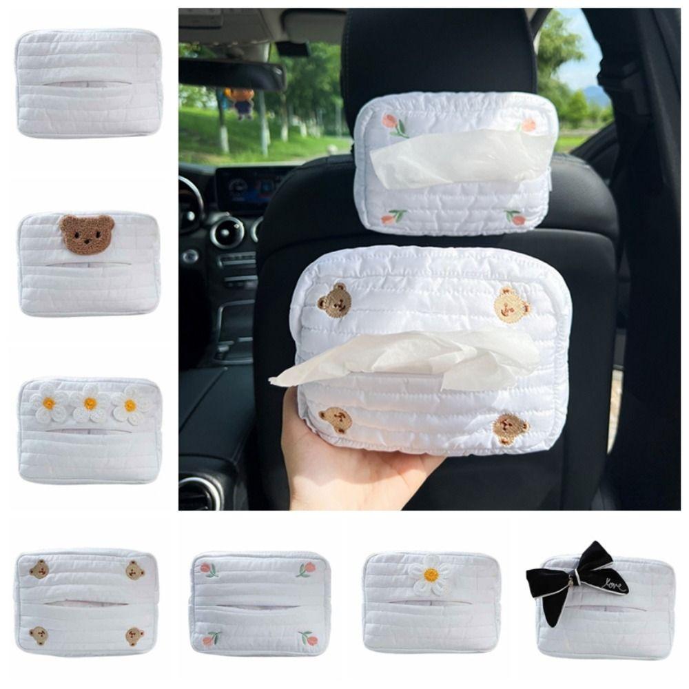 Kawaii Car Tissue Box Universal Hanging Paper Box Multi-Functional Paper Storage Case  Seat Back