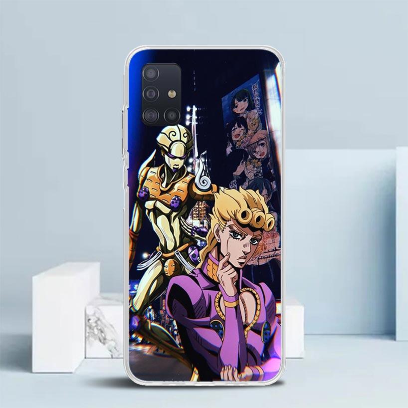 JoJo Adventure Giorno Giovanna Soft Cover for Samsung Galaxy A12 A22 A32 A52 A72 A02S Phone Case Note 20 Ultra 10 S10 Plus A51 A