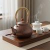 Gehamerd Koperen Theepot Decoratieve Handgemaakte Ketel Chinees Ontwerp Waterkoker voor Kantoor 1.2L
