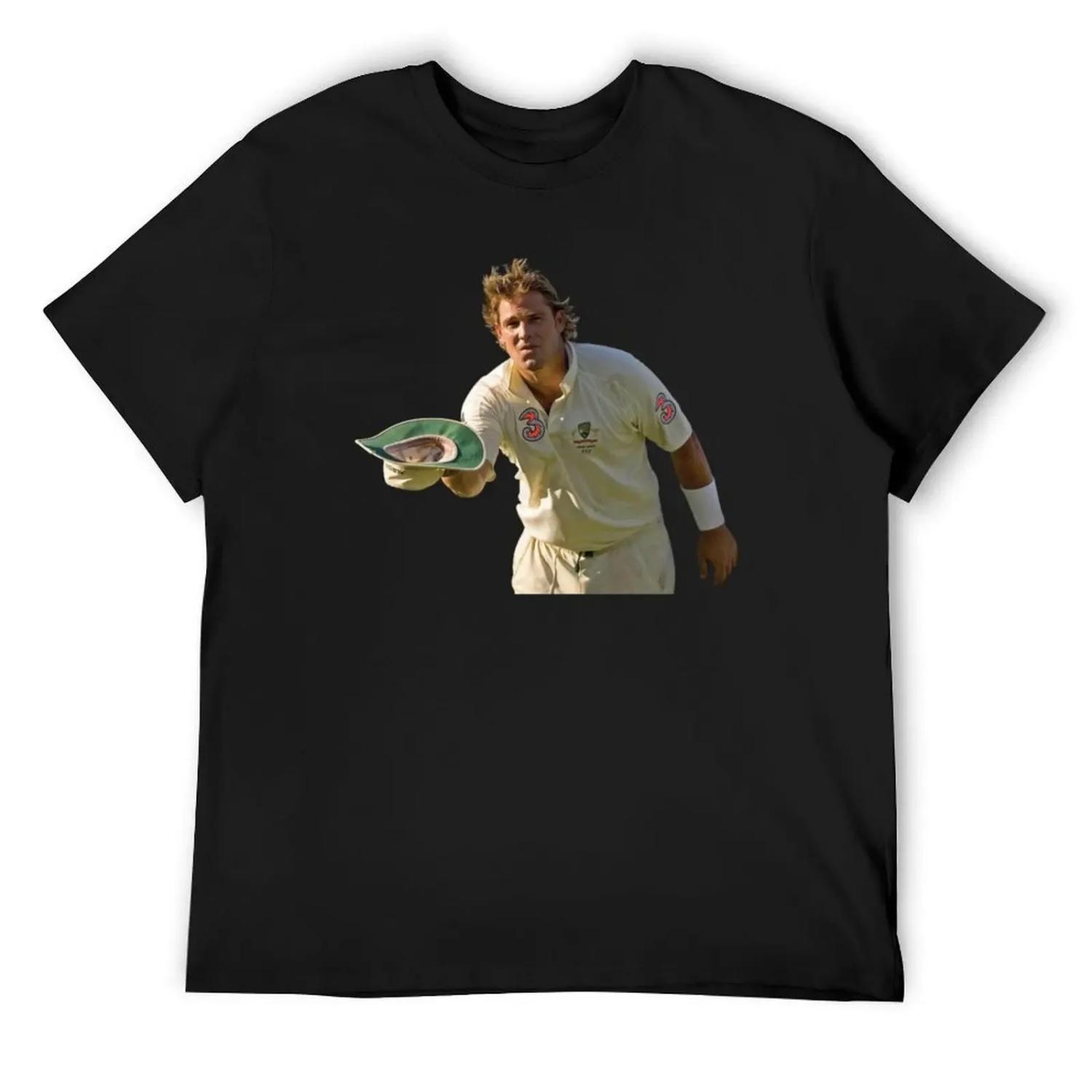 

Shane Warne T-Shirt boys whites Louboutins funny meme t-shirts plain t shirts men XXL чорний