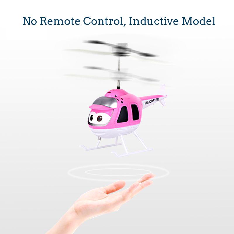 Little Cute Cartoon Induction Flying Vehicle Levitation Gesture Induction Airplane Helicopter Children's Toy YK07 Stylish Appearance