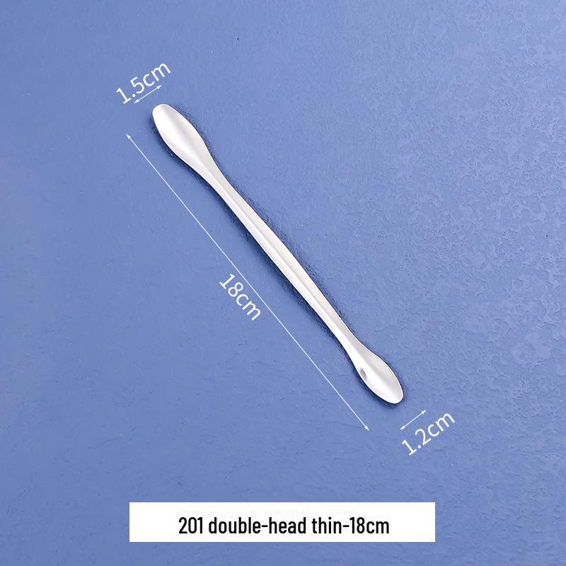 Nerezová lžička na léky pro kosmetické balení - Jednohlavá nebo dvouhlavá varianta