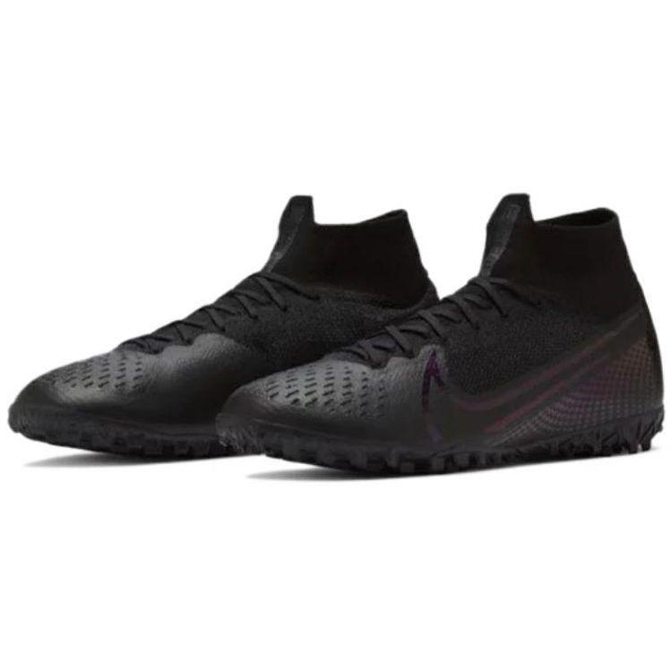 Nike Mercurial Superfly 7 Elite Comfortable Lightweight Turf Soccer Shoes Men sneakers Black Silver AT7981-010