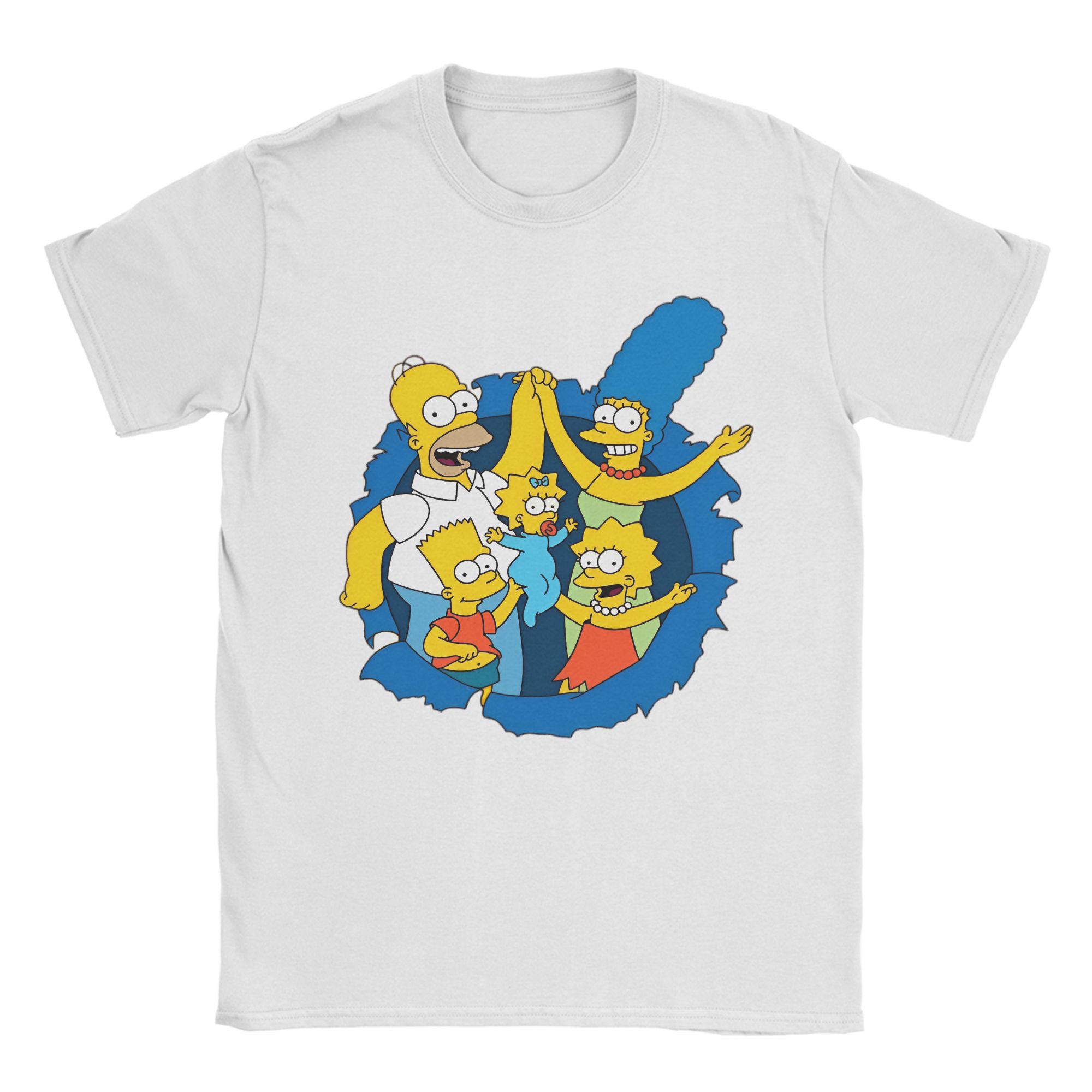 

The SSimpsons T Shirt for Unisex Women Pure Cotton Fun TShirts Crewneck Cartoon Tees Short Sleeve Tops Plus Size 4XL