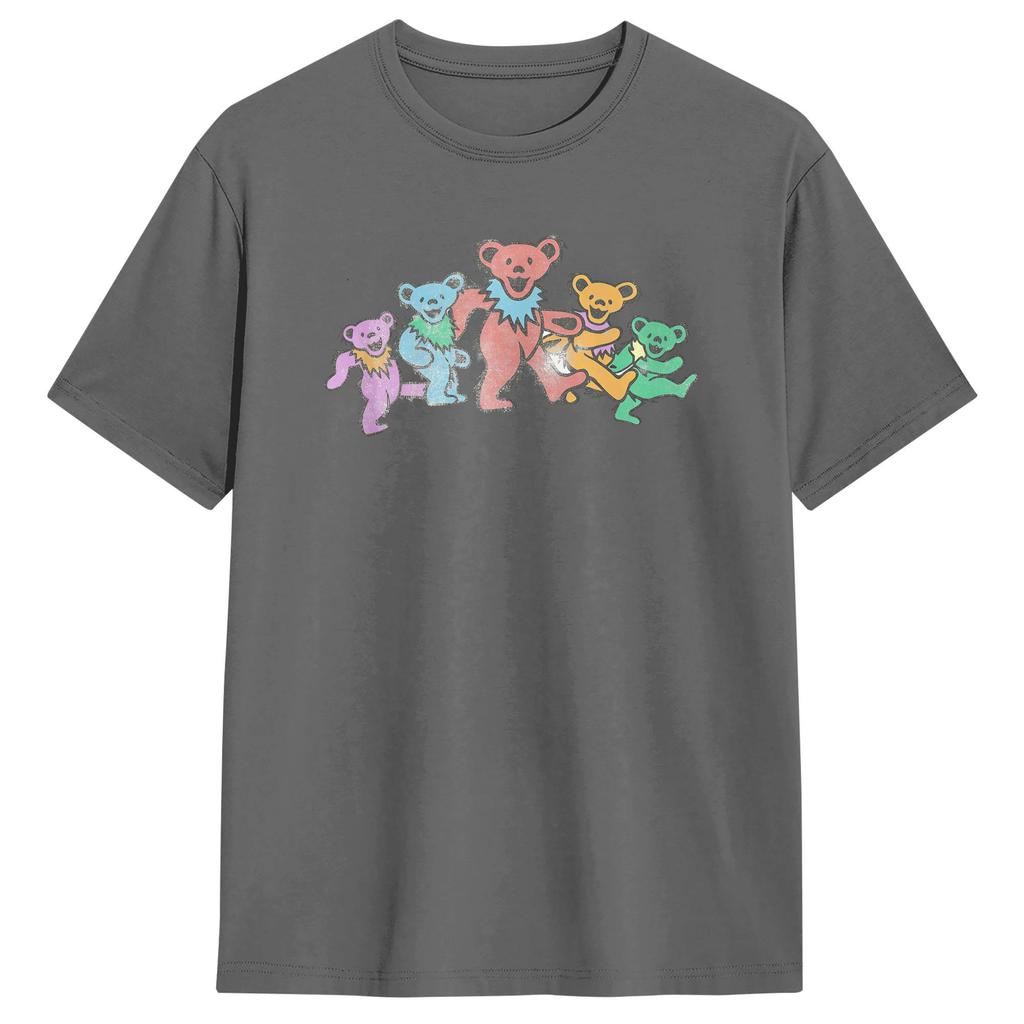 Gratefuls Deads Vintage Dancing Bears Band T Shirts Cotton Top Tees Summer Short Sleeve T Shirt ONeck Harajuku Casual Tshirt