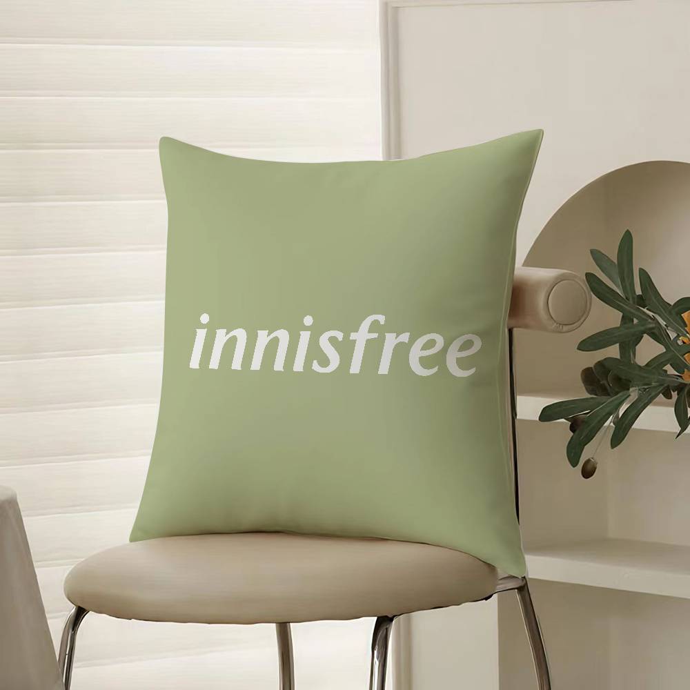 Natural And Quiet Iow-key Style-Innisfree Pillow Case Comfort Sofa Bed Silky Elegant Invisible Zipper Decorative Cushion Cover