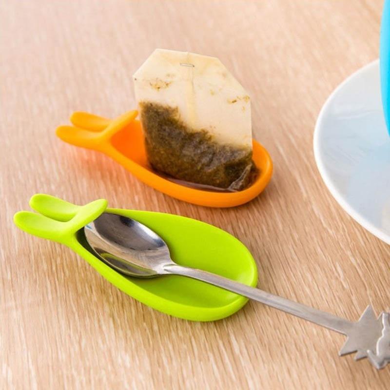 Fashion Silicone Gel Rabbit Shape Tea Bag Infuser Holder Rabbit Teas Bags Holder Retainer Random Colors Mug Accessory Gift