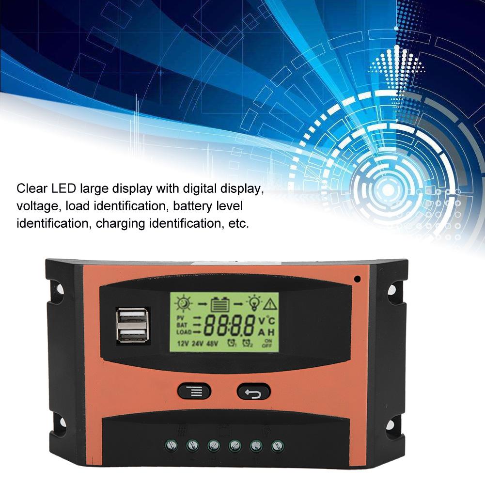 12V 24V MPPT Solarpanel-Regler LCD-Bildschirm Automatischer Batterieregler 40A