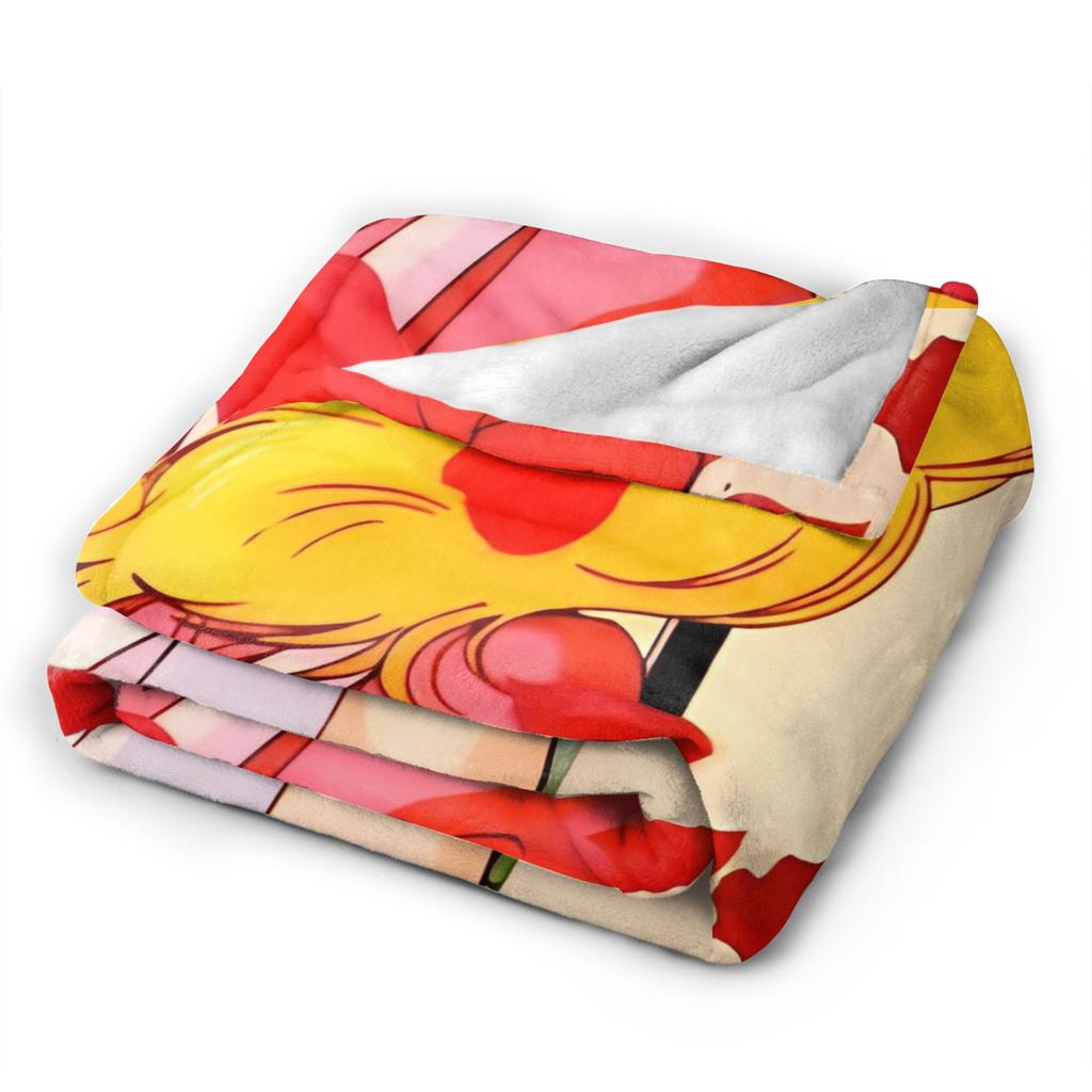 Candy Candy Anime Cartoon Fuzzy Blanket  Awesome Throw Blankets for Home 150*125cm Bedspread