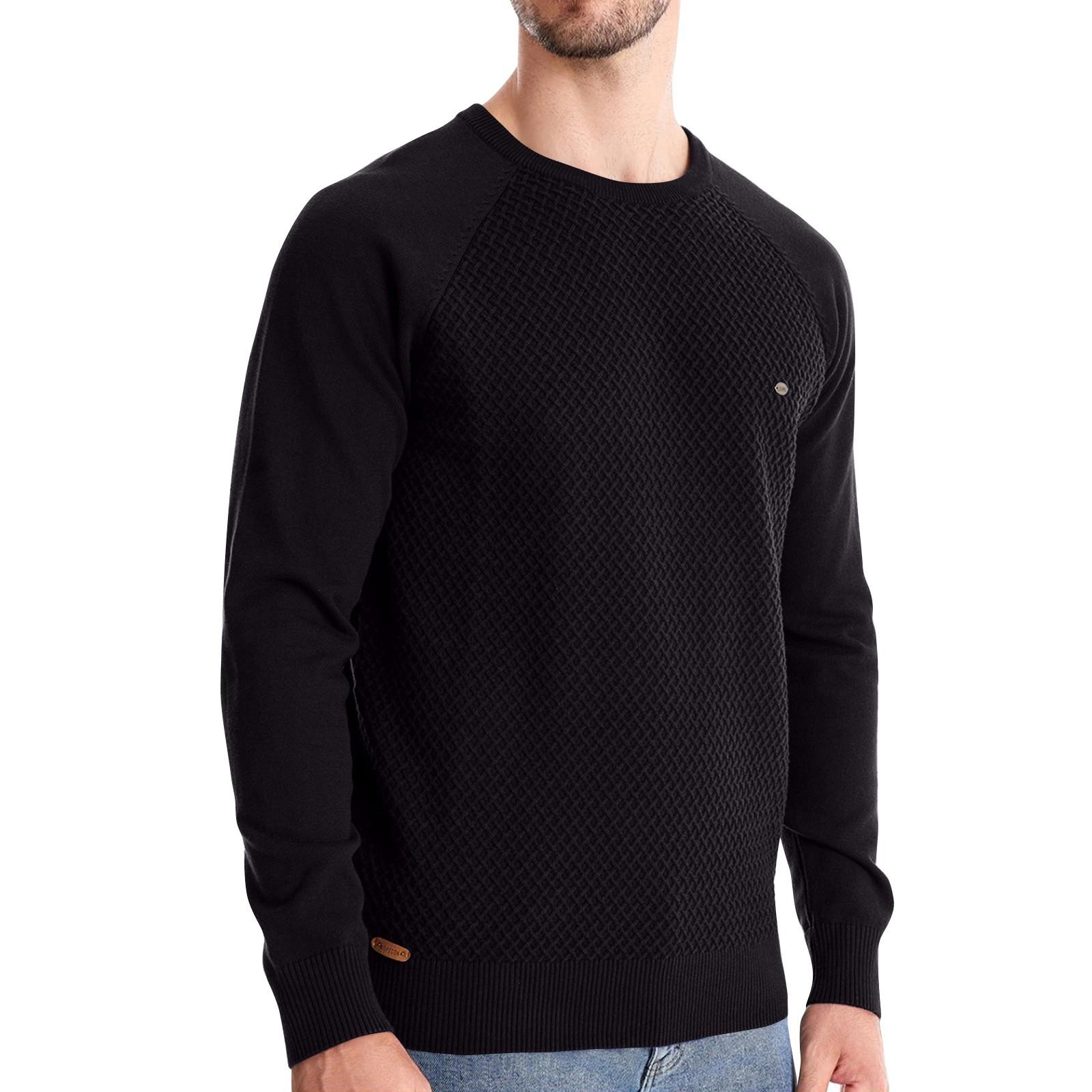 

Мужская однотонная толстовка с рукавами реглан, мужская свободная однотонная повседневная толстовка с длинным рукавом и круглым вырезом M