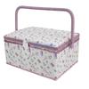 B0KB Closures Fabric Sewing Storage Box With Removable Dividers And Comfortable Handle For Easy Transportation