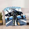 Custom Fighter Pilot Blanket Personalized Home Decor For Any Occasion Comfortable Soft Lightweight And Versatile Blanket Suitable For All Seasons