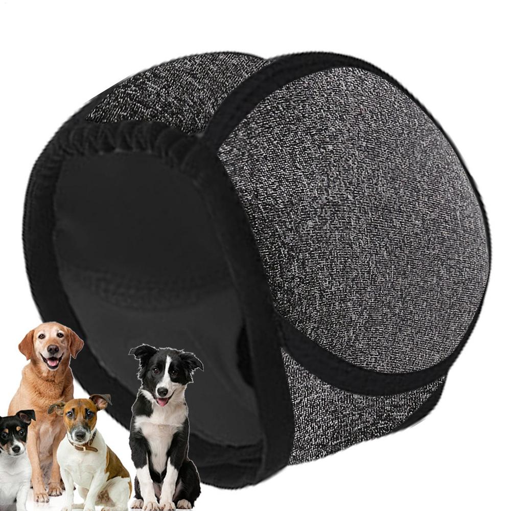 

Ear Covers For Dogs Waterproof Pet Hood Pet Ear Cover For Outdoor Shower Vet Visit Cold Weather Travel Walking Winter Bath L чорний
