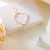 Light Luxury Colorful Love Heart Tassel Chain Ring With Bracelet Link Wrist Chain Finger Rings For Women Wedding Party Jewelry