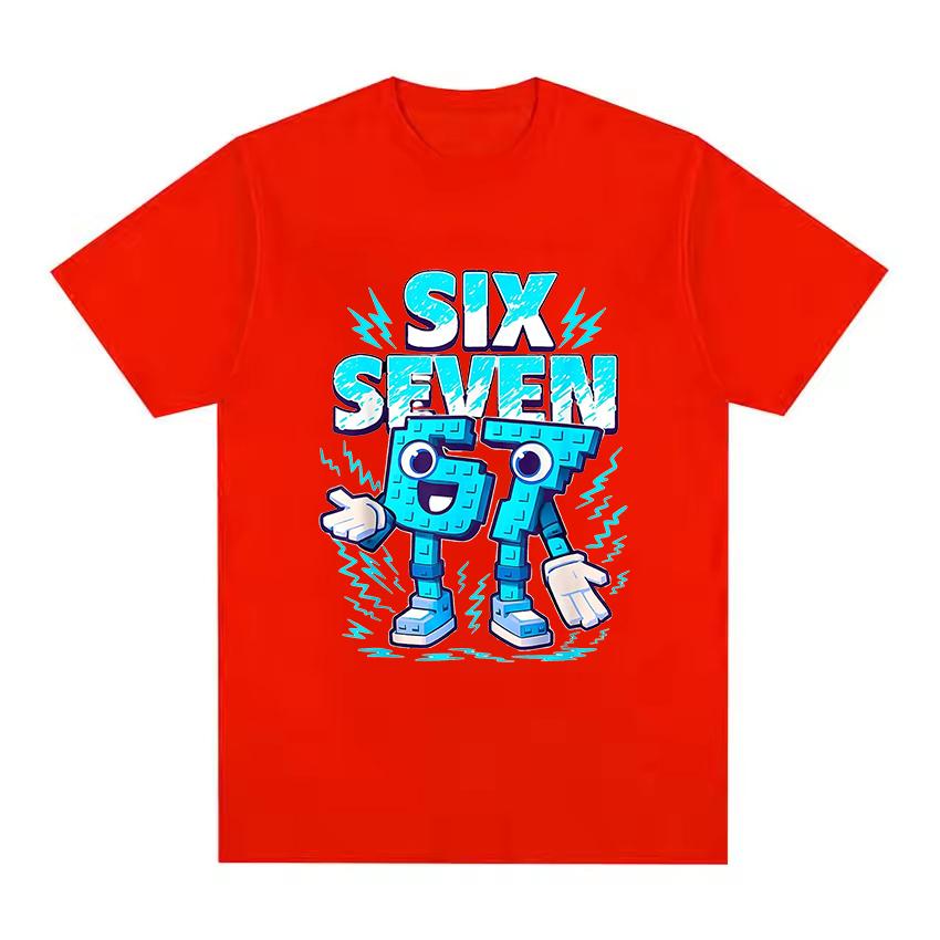 67 Six Seven Graphic for Children Steal A BrainRot Shirt Number 67 Meme for Boys T-Shirt Summer Casual Short Sleeve Kids Tees
