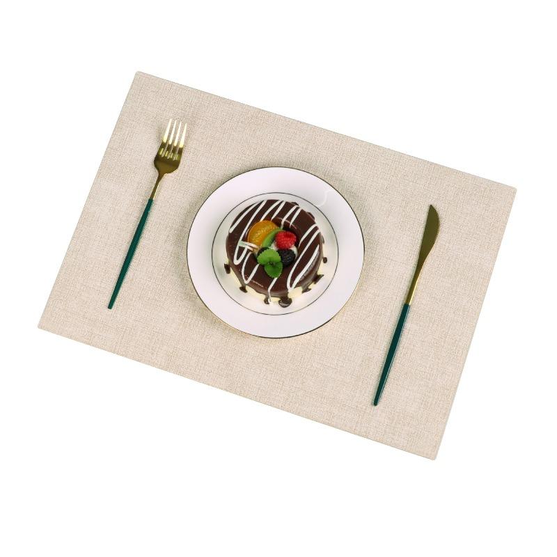 Nordic washable placemat waterproof anti-scalding and heat-insulating mat home high temperature resistant leather placemat spot