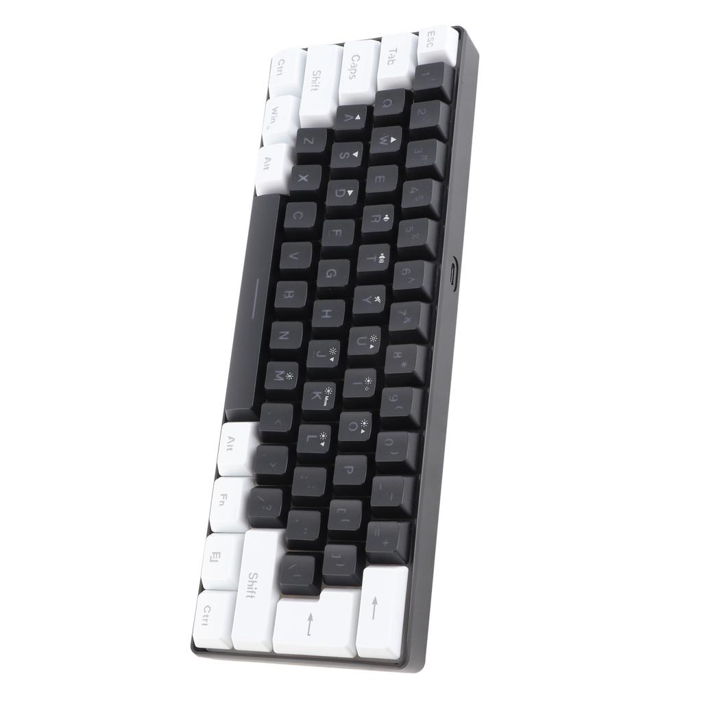 G61 Mini RGB Keyboard LED Backlight 61 Keys Ergonomic Mechanical Feeling Wired Gaming Keyboard for Business