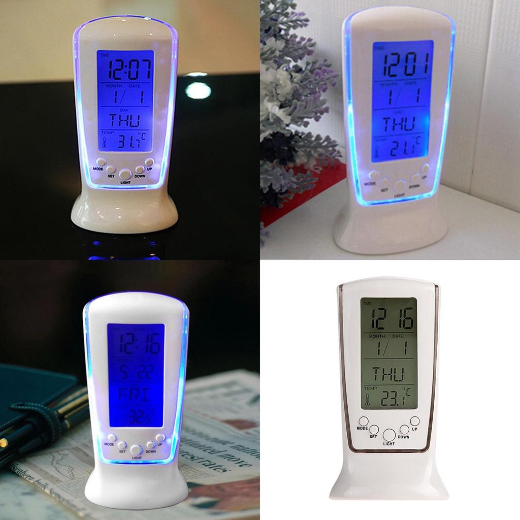 Modern Simple Electronic Alarm Clock With Silent Mode And Temperature Display