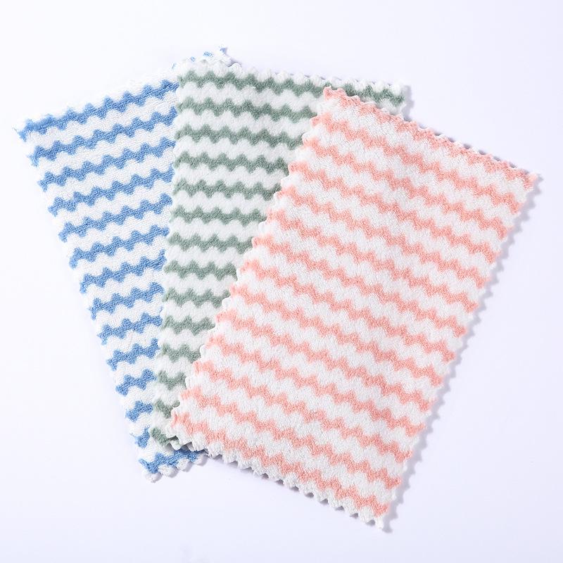 Absorbent Cotton Dishwashing Cloths: Non-Stick Oil Kitchen Towels for Cleaning Tables and Dishes.