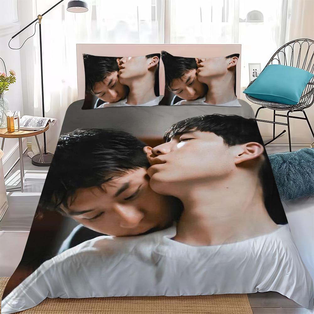 

I Told Sunset About You BKPP Duvet Cover Set Home Style Bedding Soft Laundry Cotton Bed 3 Piece Set Student Dormitory Gift 135x200cm