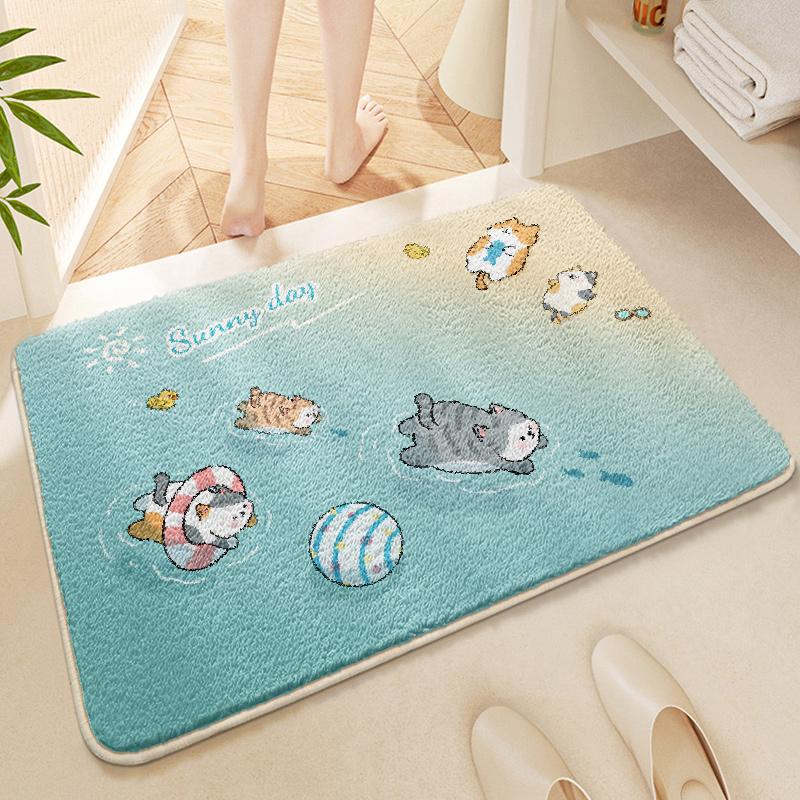 

Имитация кашемира коврик для пола в ванной комнате для плавания туалетный абсорбирующий коврик для ног бытовой коврик для туалетной двери туалетный противоскользящий ковер 40X60cm 15.7X23.6in