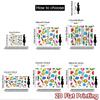 2D flat Photography Backdrop Photography Banner Colorful Doodles Mix 100% Polyester Holiday Decorations for Door, wall, and